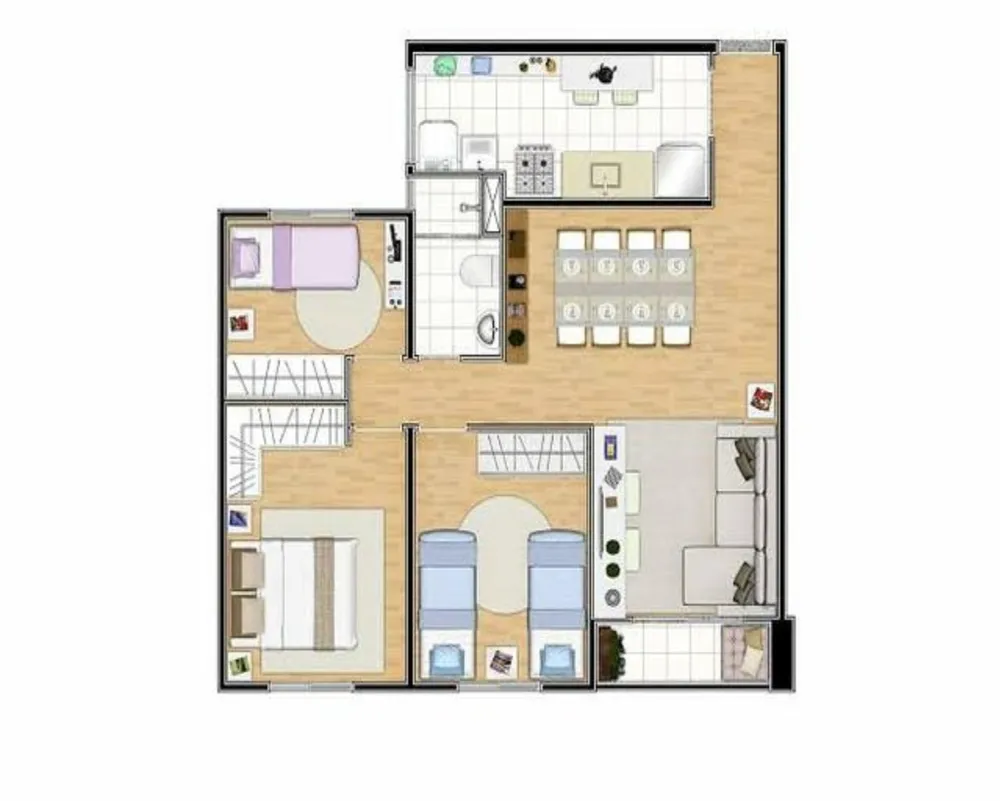Apartamento, 3 quartos, 61 m² - Foto 6