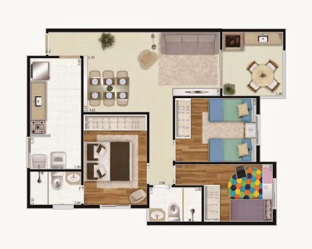 Apartamento, 3 quartos, 72 m² - Foto 7