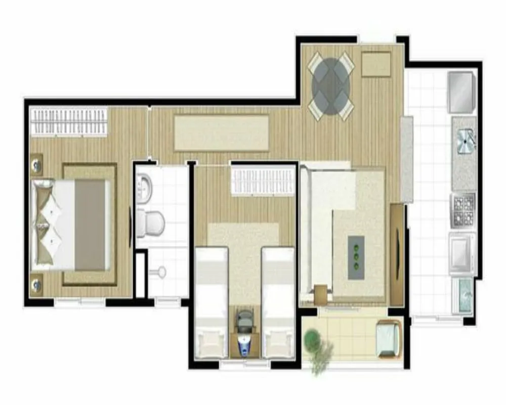 Apartamento, 2 quartos, 47 m² - Foto 1