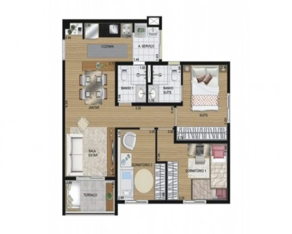 Apartamento, 3 quartos, 65 m² - Foto 8