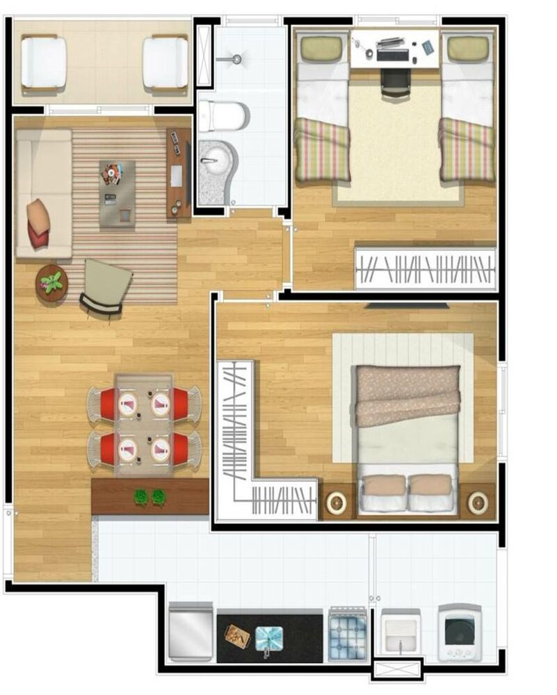 Apartamento, 2 quartos, 57 m² - Foto 4
