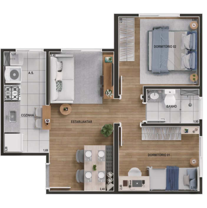 Apartamento à venda com 2 quartos, 43m² - Foto 13