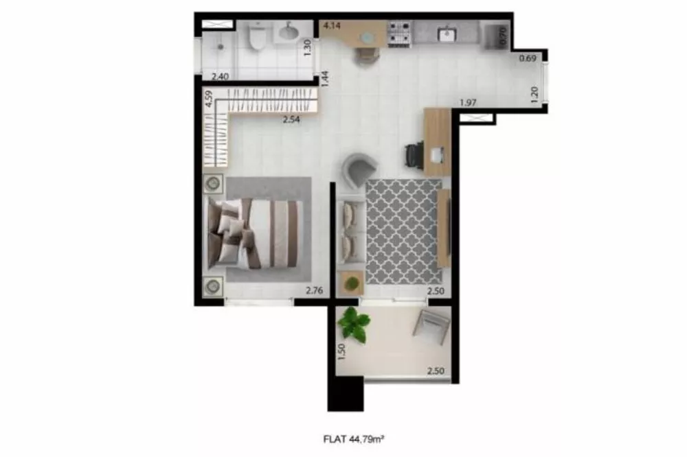 Apartamento à venda com 2 quartos, 62m² - Foto 3