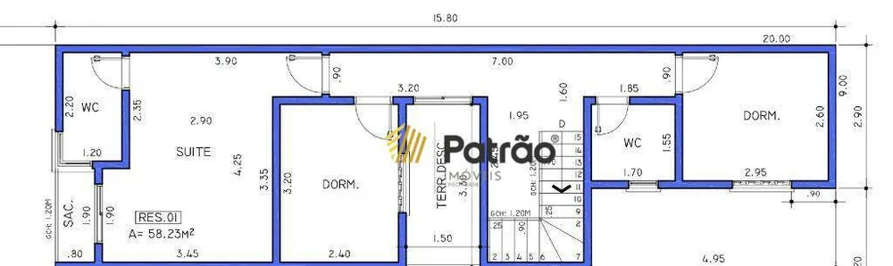 Sobrado, 3 quartos, 118 m² - Foto 2