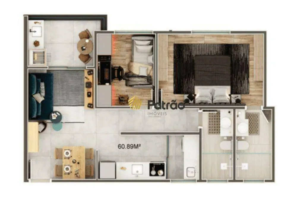 Apartamento, 2 quartos, 60 m² - Foto 12