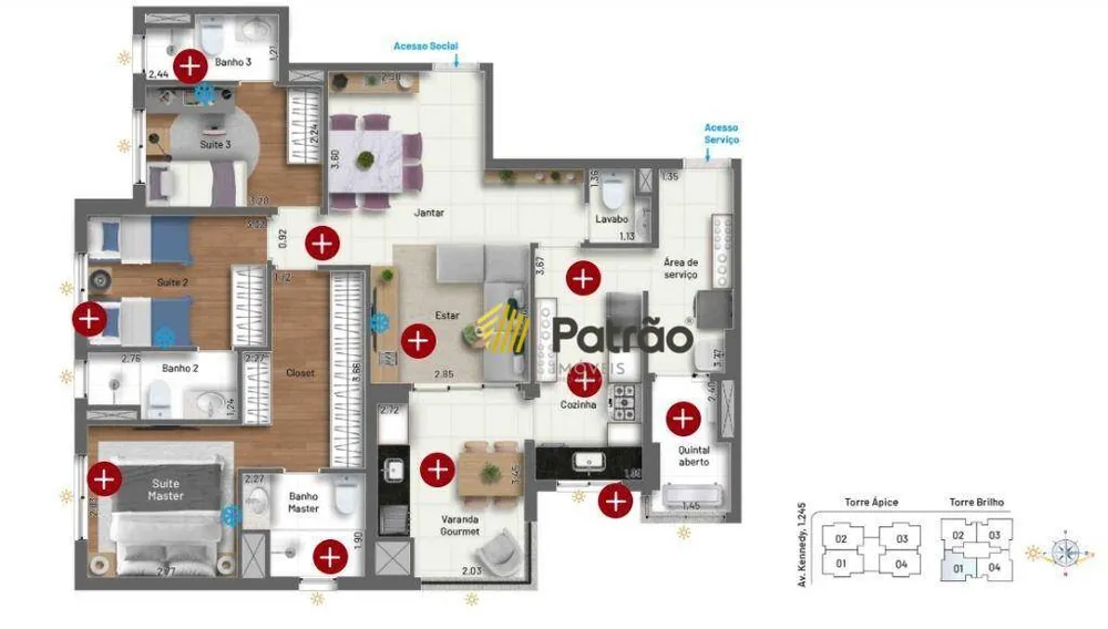 Apartamento, 3 quartos, 110 m² - Foto 1