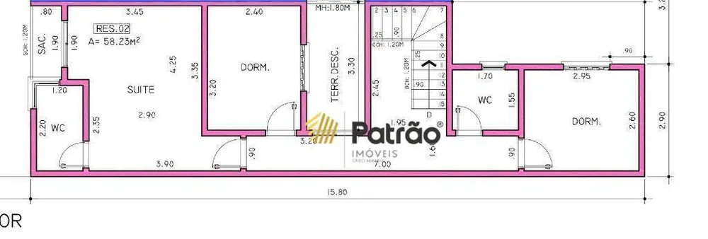 Sobrado, 3 quartos, 118 m² - Foto 2