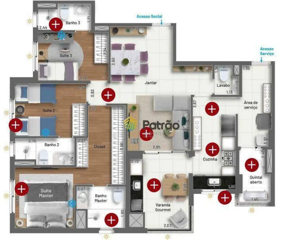 Apartamento, 3 quartos, 110 m² - Foto 1