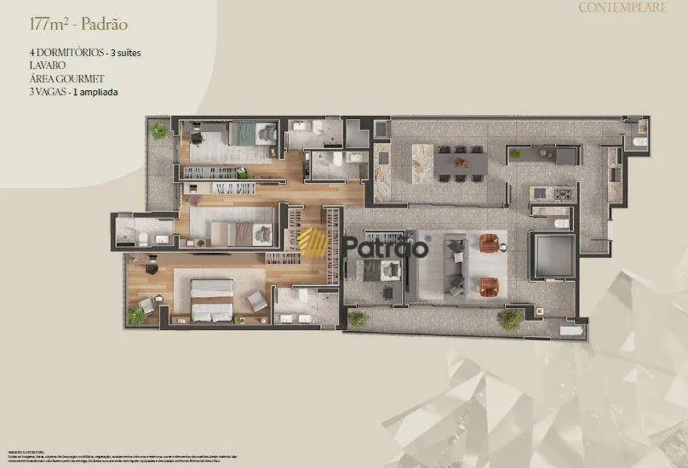 Apartamento, 4 quartos, 177 m² - Foto 2
