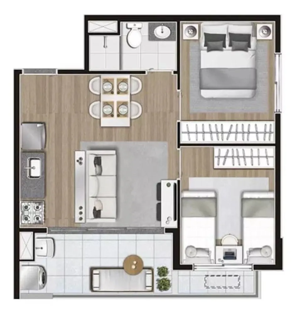 Apartamento, 2 quartos, 45 m² - Foto 10