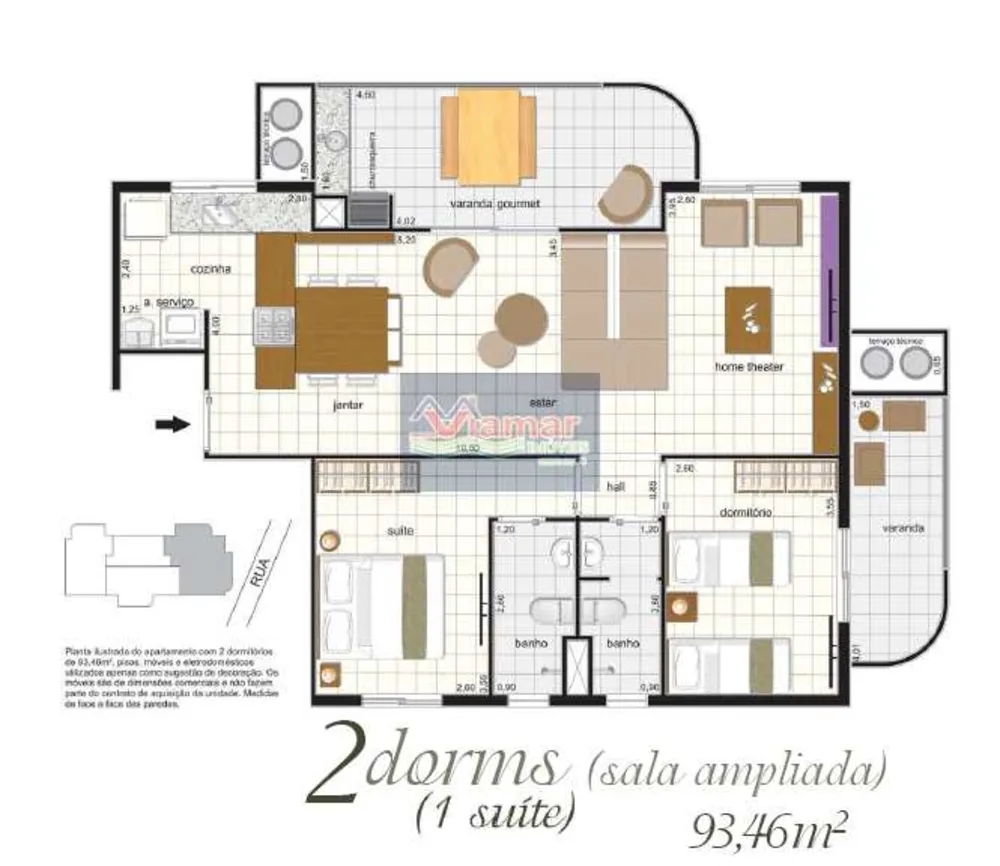 Apartamento, 2 quartos, 93 m² - Foto 6