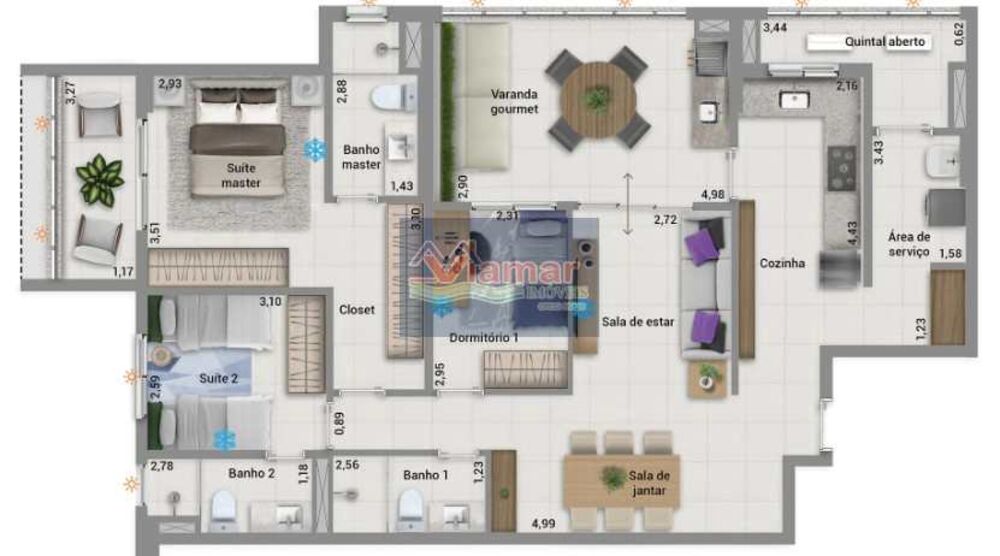 Apartamento, 3 quartos, 128 m² - Foto 2