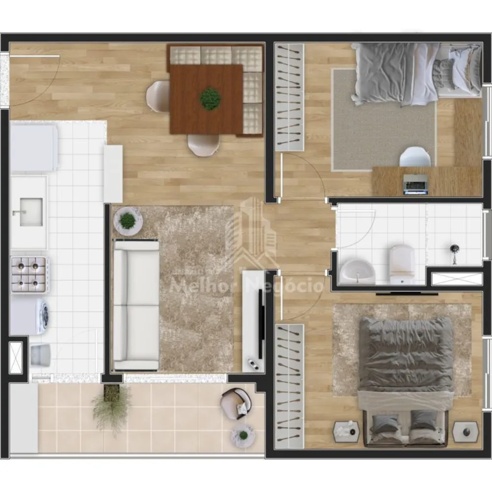 Apartamento, 2 quartos, 51 m² - Foto 1