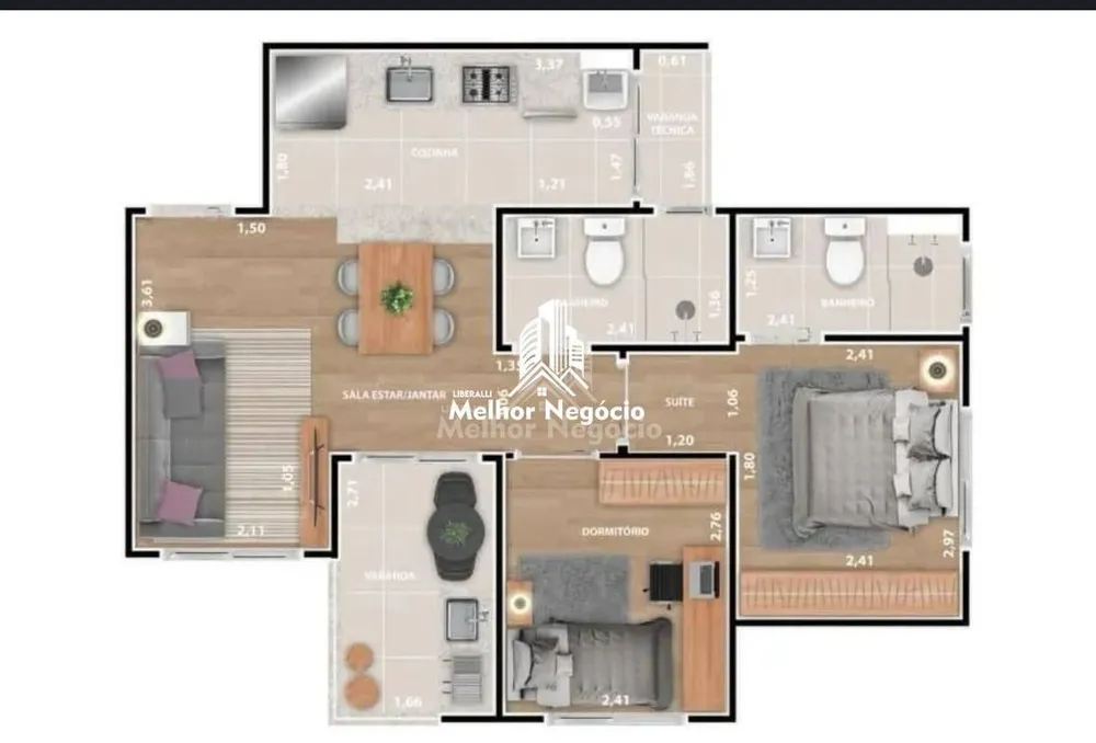 Apartamento, 2 quartos, 54 m² - Foto 3