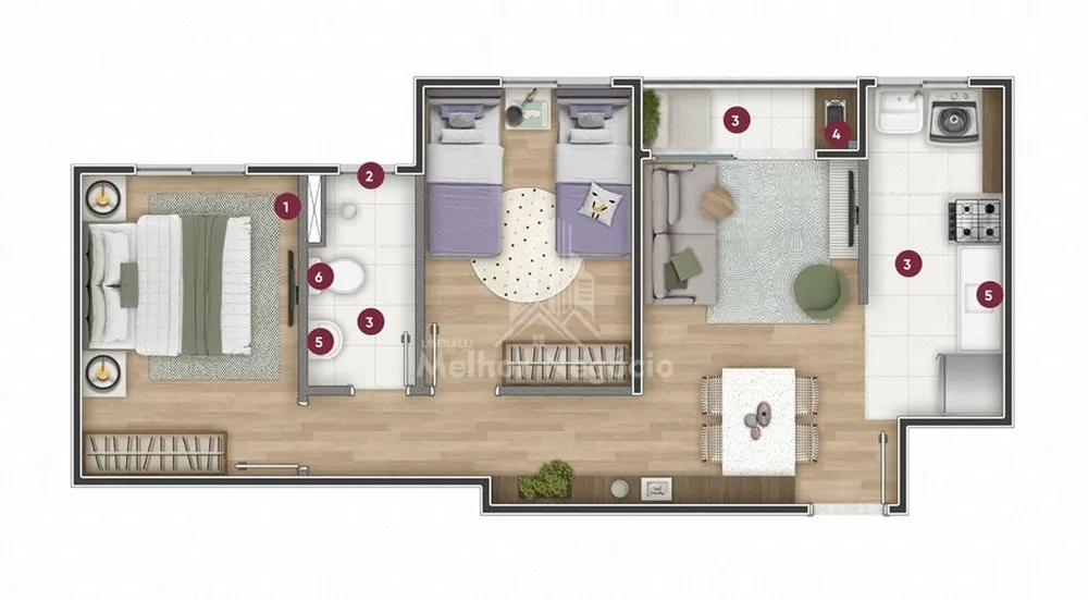 Apartamento, 2 quartos, 44 m² - Foto 6