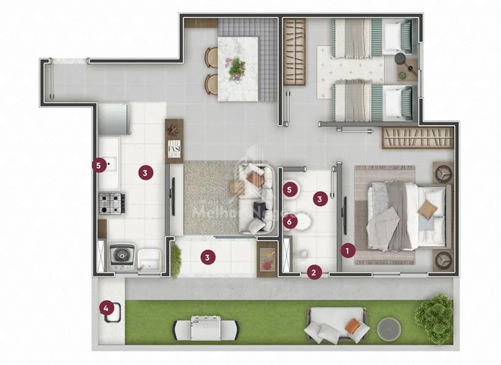 Apartamento, 2 quartos, 44 m² - Foto 5