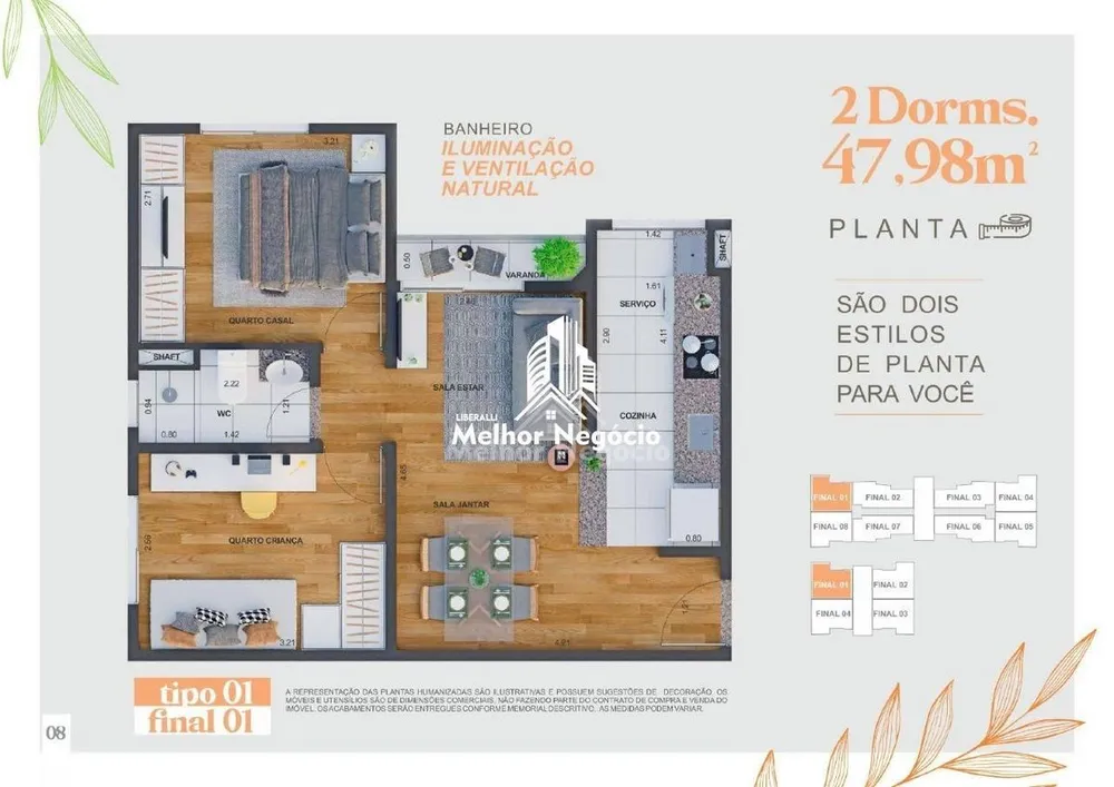 Apartamento, 2 quartos, 48 m² - Foto 6