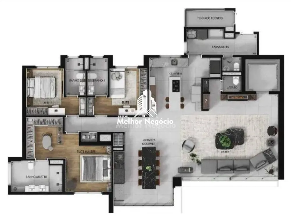 Apartamento, 3 quartos, 188 m² - Foto 1