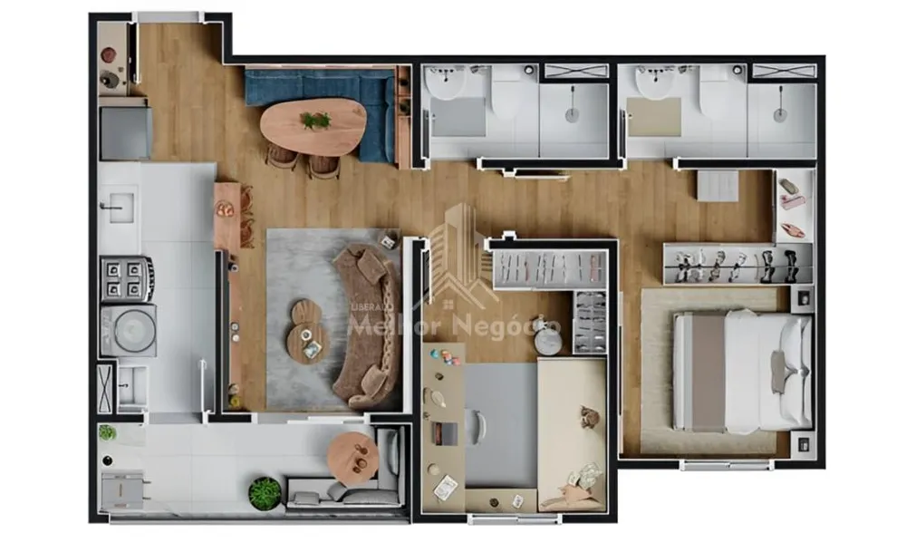 Apartamento, 2 quartos, 57 m² - Foto 2
