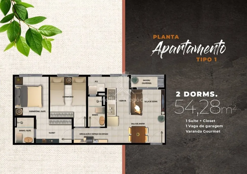 Apartamento, 2 quartos, 54 m² - Foto 7