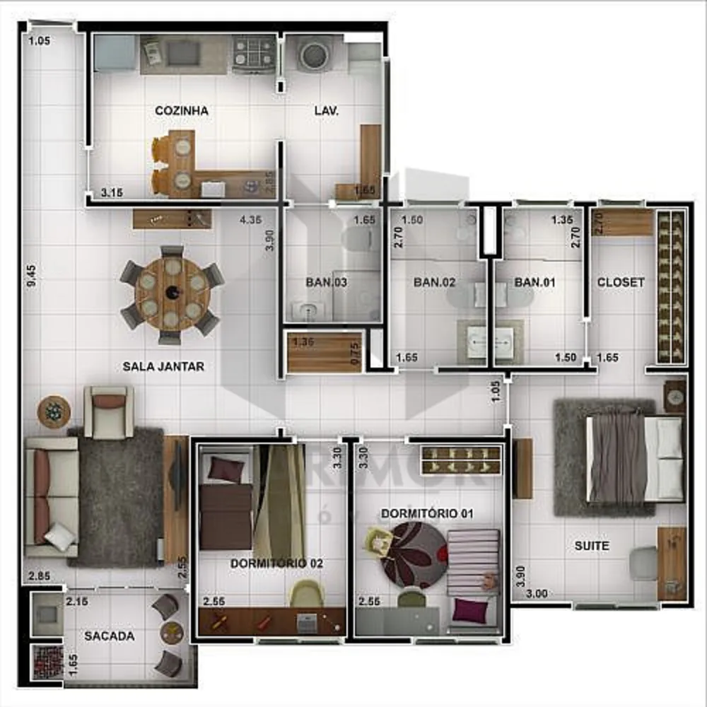 Apartamento, 3 quartos, 110 m² - Foto 16