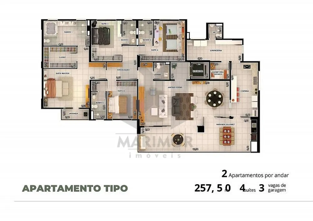 Apartamento, 4 quartos, 257 m² - Foto 13