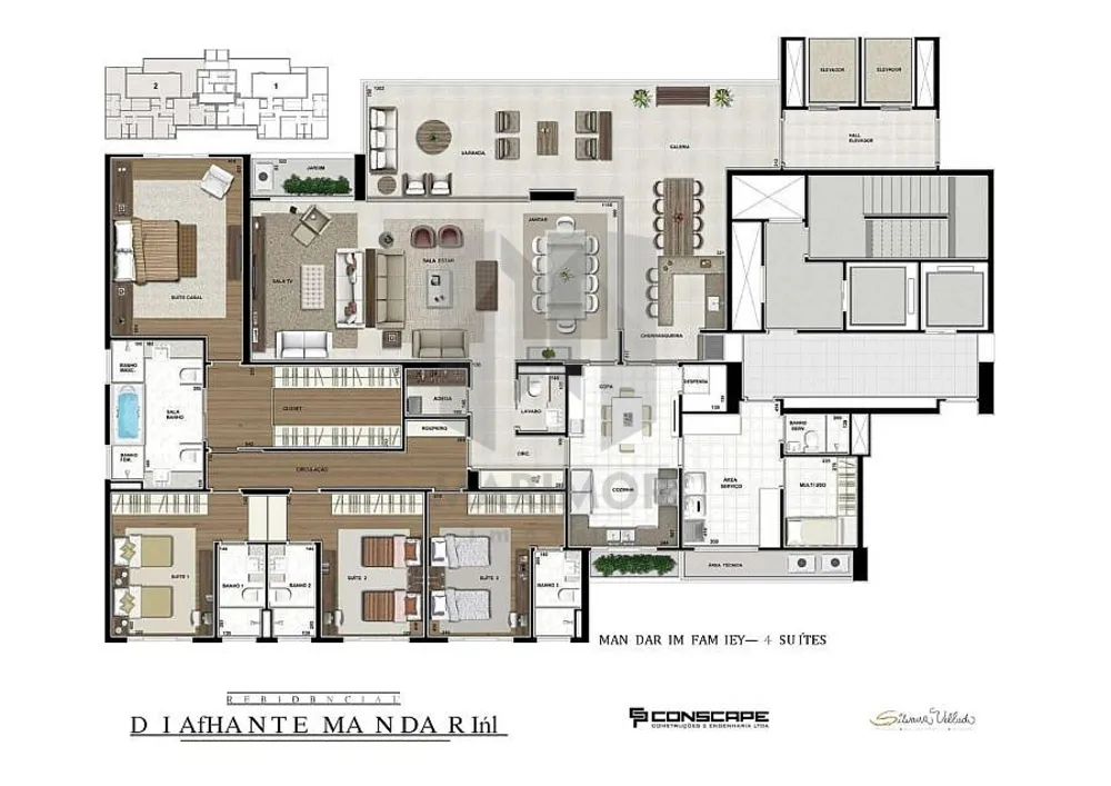 Apartamento, 4 quartos, 336 m² - Foto 3