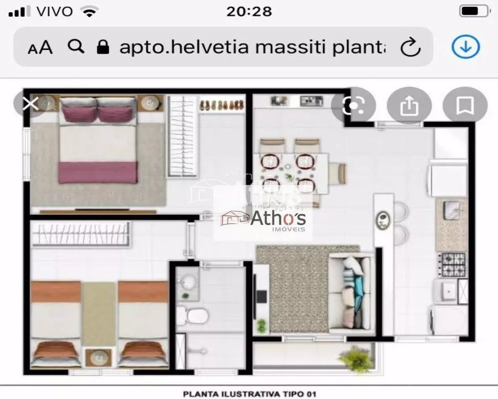 Apartamento à venda com 2 quartos, 51m² - Foto 3