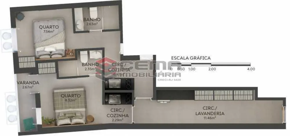 Apartamento, 2 quartos, 55 m² - Foto 17