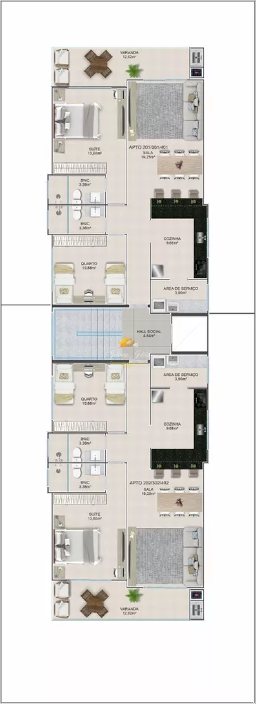 Apartamento, 2 quartos, 92 m² - Foto 13