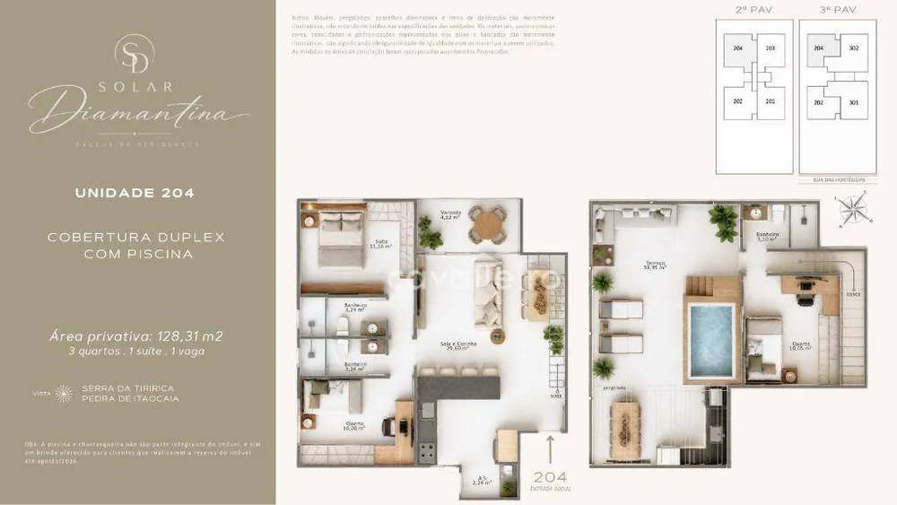 Cobertura, 3 quartos, 128 m² - Foto 5