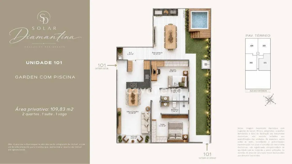 Apartamento, 2 quartos, 109 m² - Foto 2