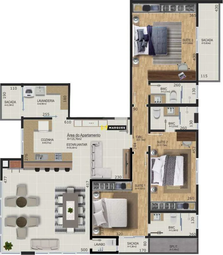 Apartamento, 1 quarto, 108 m² - Foto 12