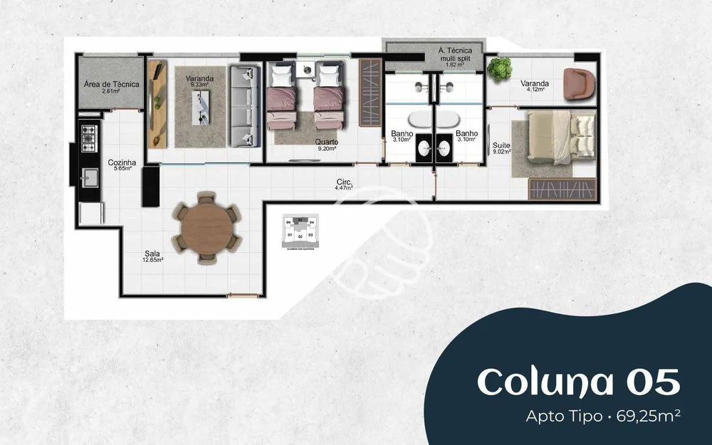 Apartamento, 2 quartos, 69 m² - Foto 14