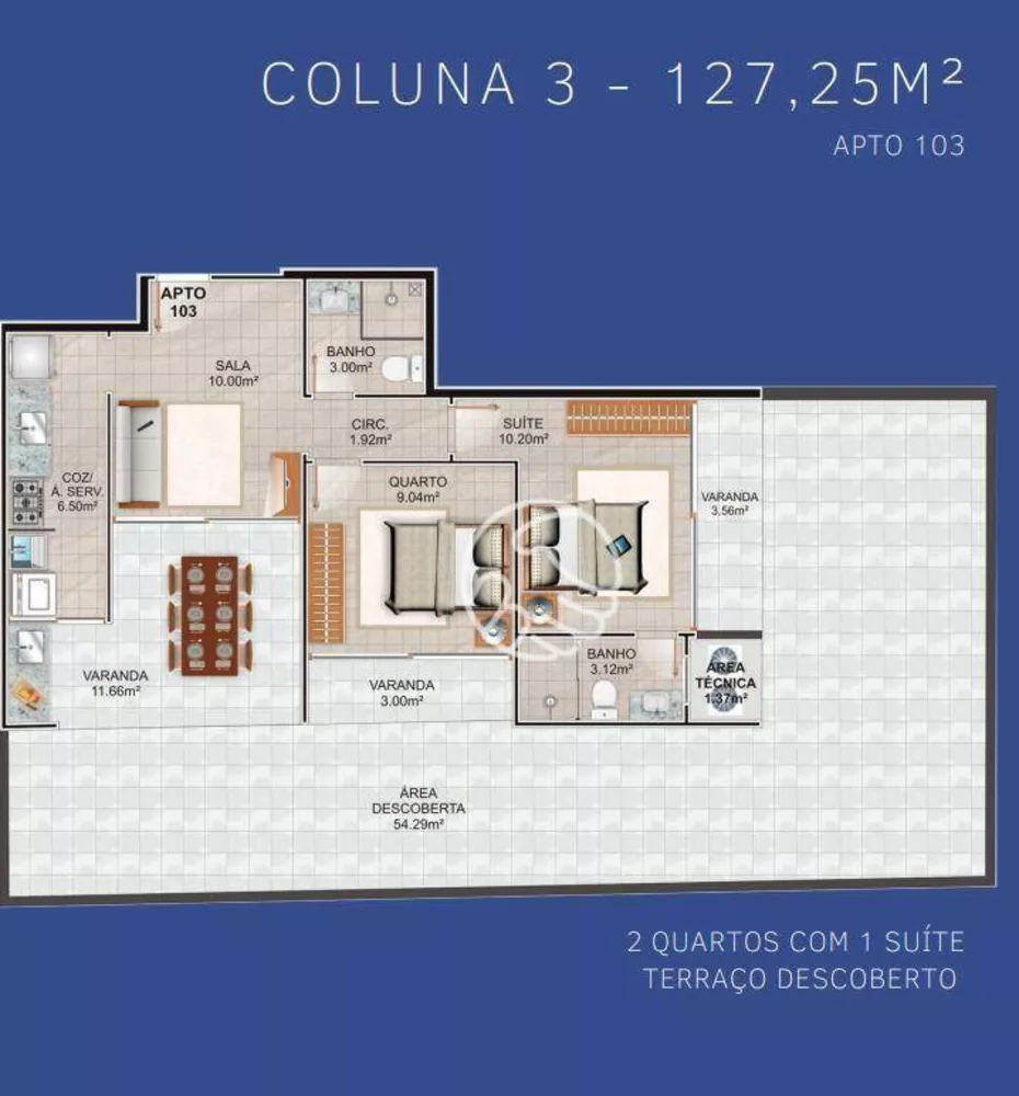 Apartamento, 2 quartos, 69 m² - Foto 2