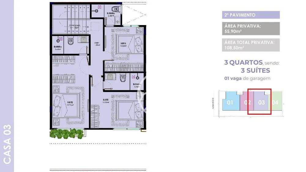 Casa de Condomínio, 3 quartos - Foto 10