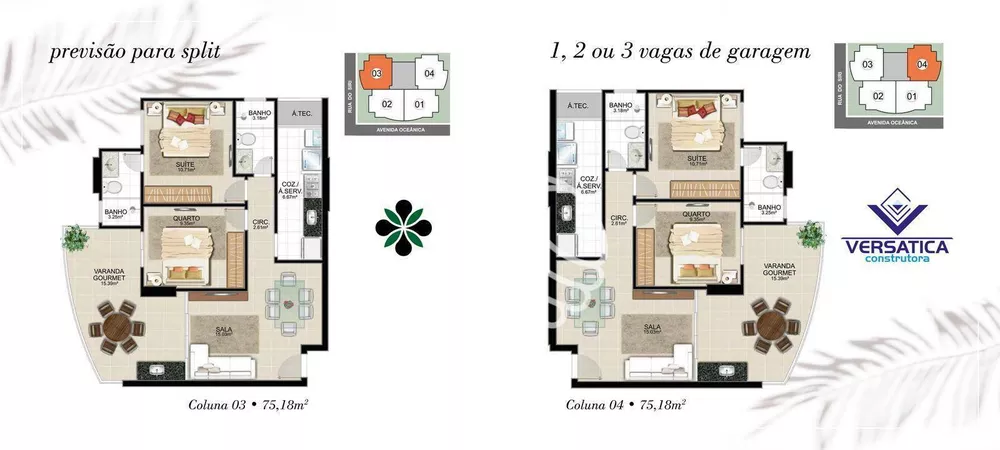 Apartamento, 2 quartos, 75 m² - Foto 2