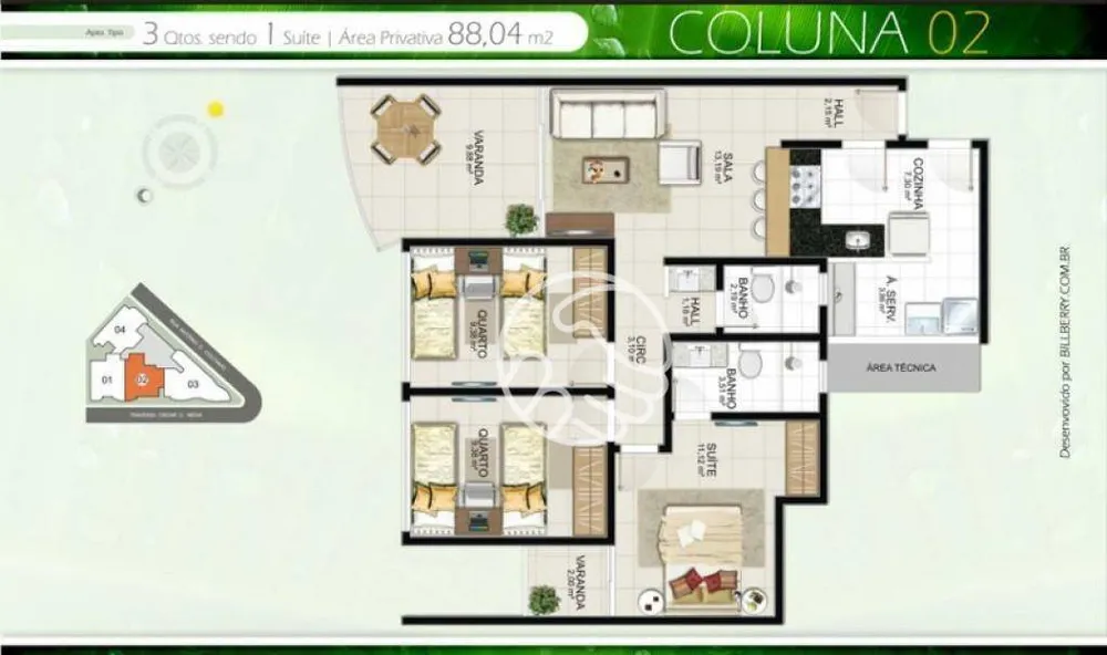 Apartamento, 3 quartos, 88 m² - Foto 10