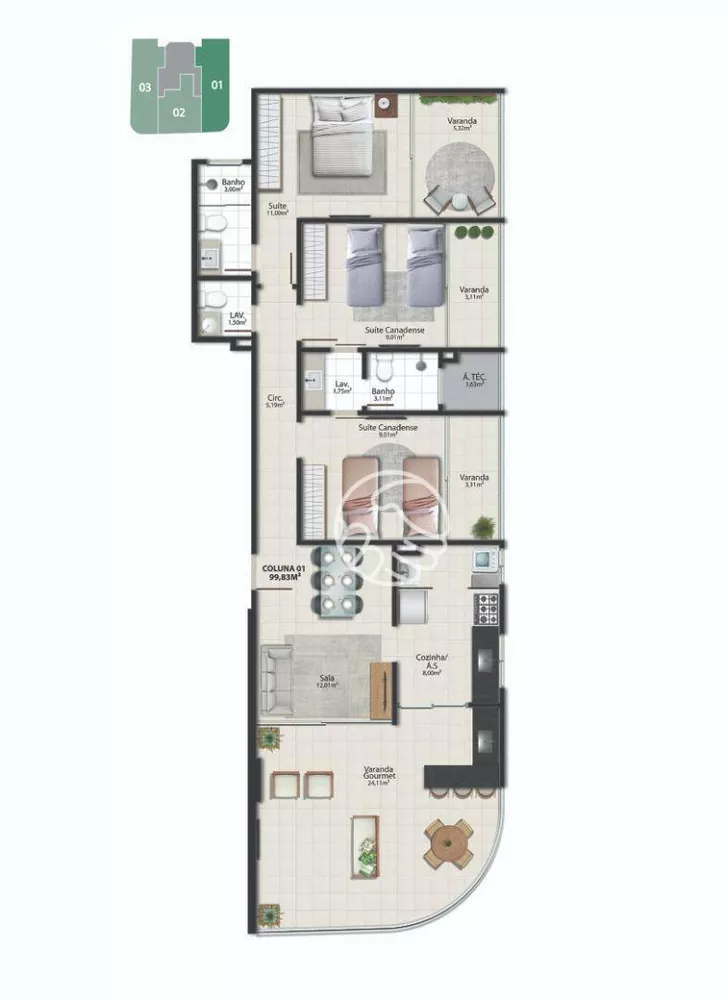 Apartamento, 2 quartos, 72 m² - Foto 8