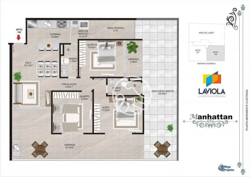 Apartamento, 3 quartos, 89 m² - Foto 1