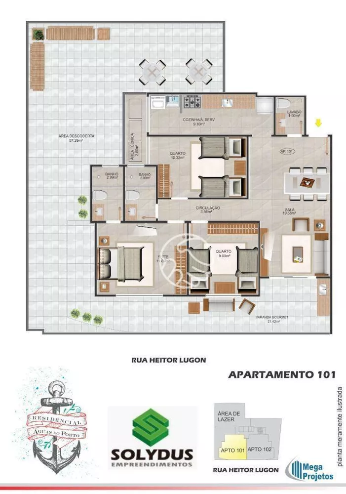 Apartamento, 3 quartos, 95 m² - Foto 2