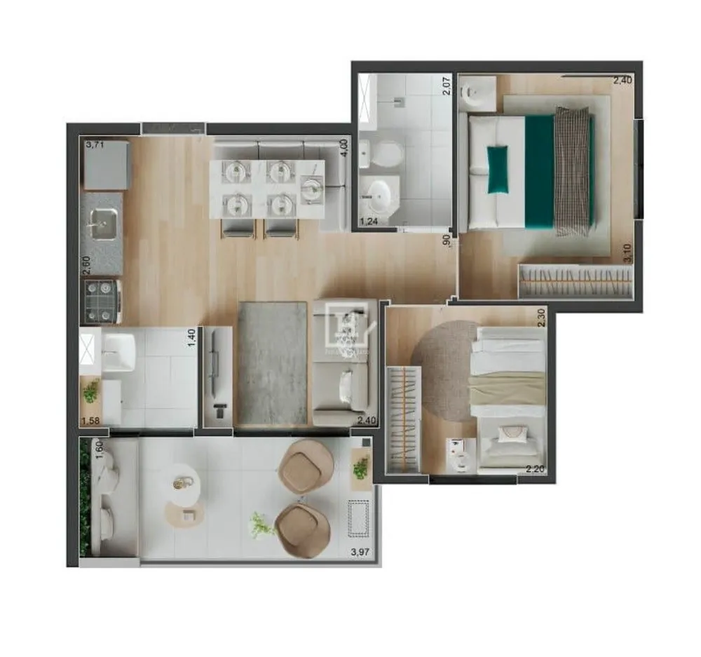 Apartamento, 1 quarto, 25 m² - Foto 3