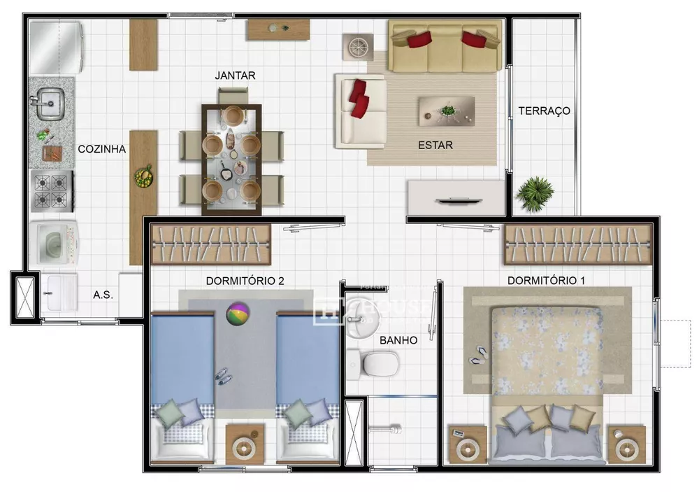 Apartamento, 2 quartos, 44 m² - Foto 9