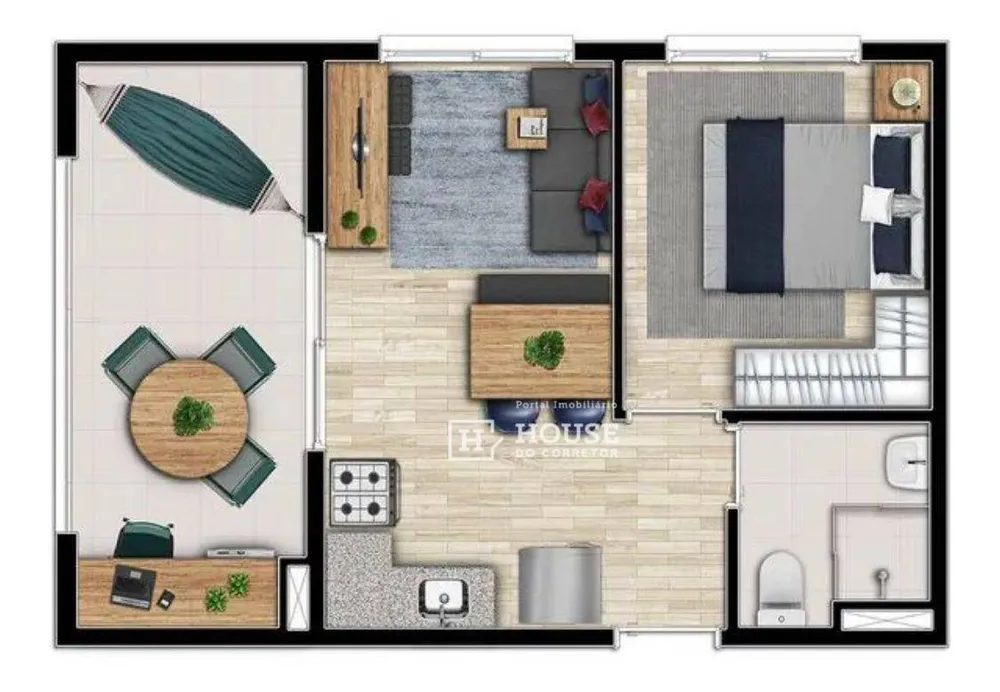 Apartamento, 1 quarto, 37 m² - Foto 2