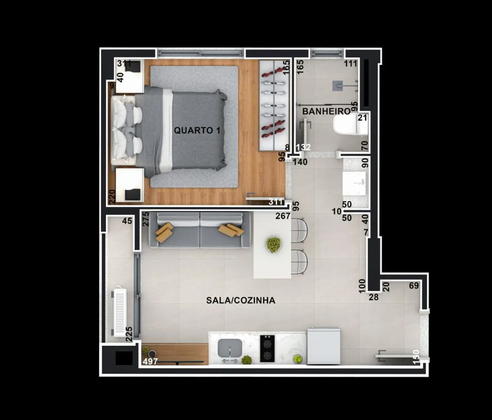 Apartamento, 1 quarto, 24 m² - Foto 12