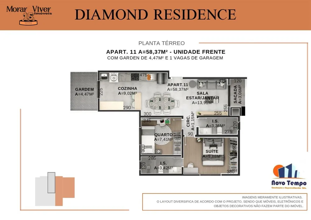 Apartamento, 2 quartos, 60 m² - Foto 6