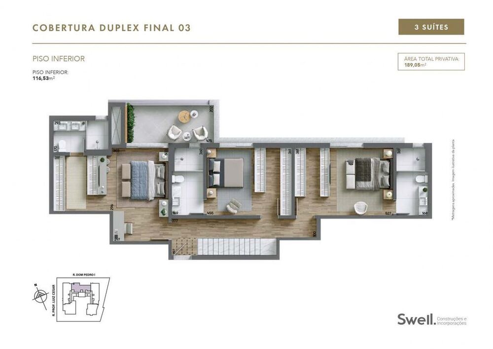 Apartamento, 3 quartos, 116 m² - Foto 1