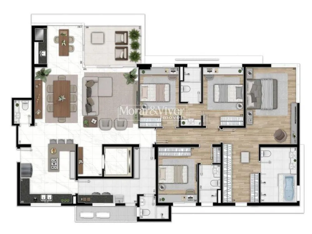 Apartamento, 3 quartos, 200 m² - Foto 5