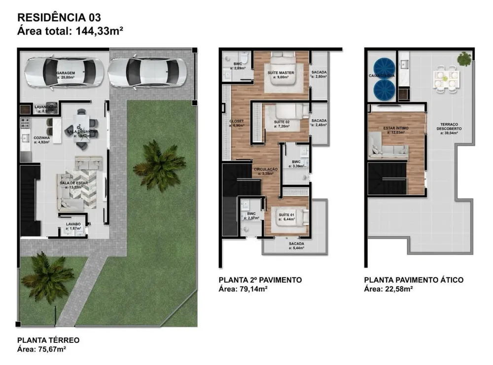 Sobrado, 3 quartos, 144 m² - Foto 14