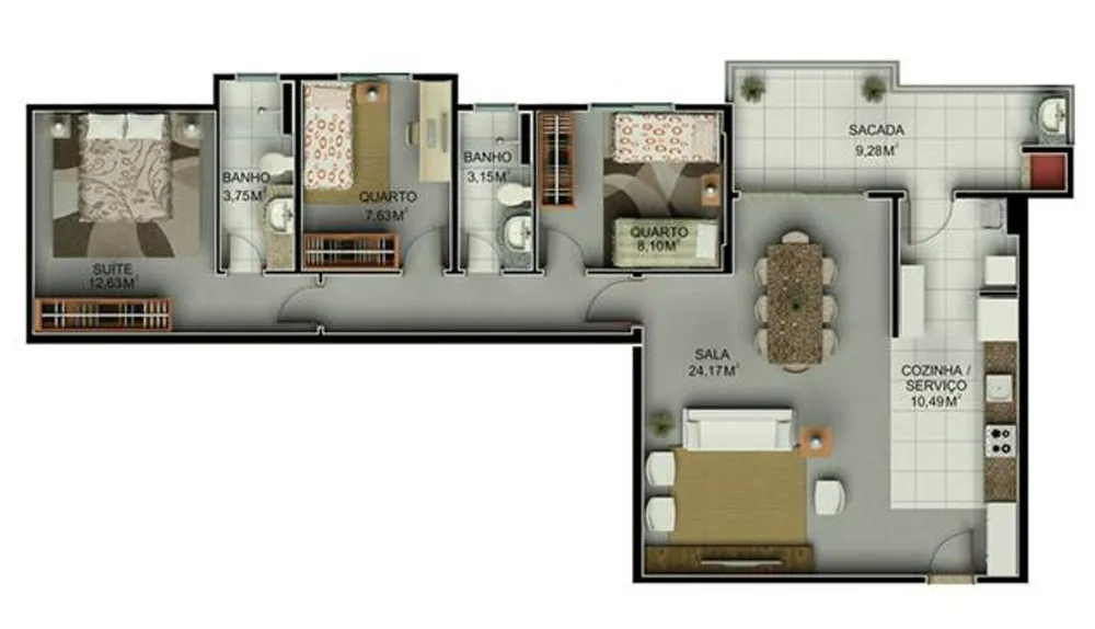 Apartamento, 3 quartos, 92 m² - Foto 5